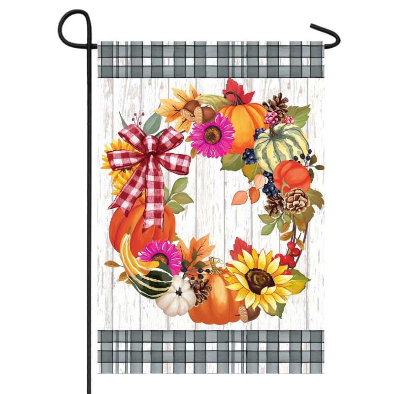 Wreath Of Gourds Garden Flag